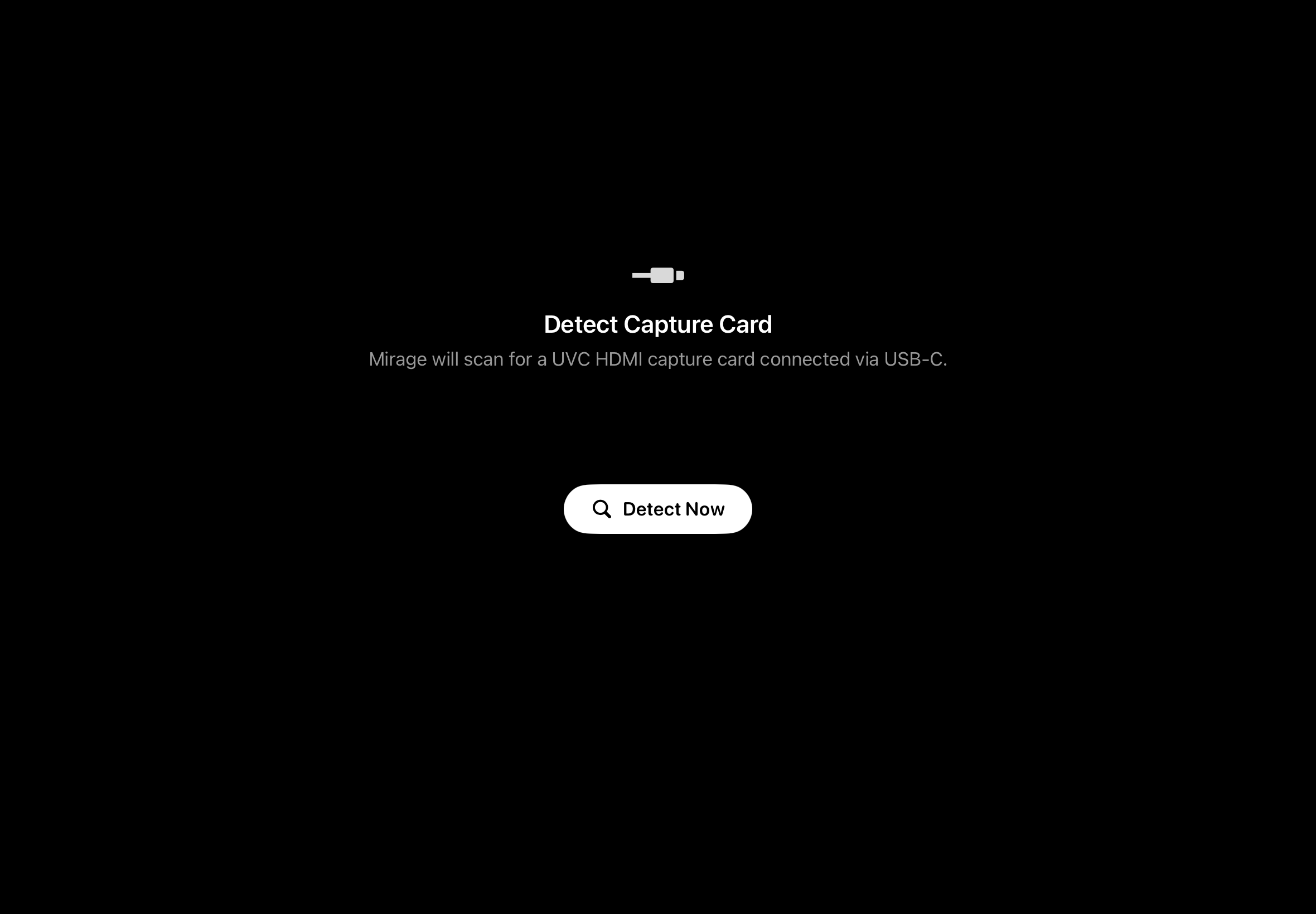 Detect capture card screen